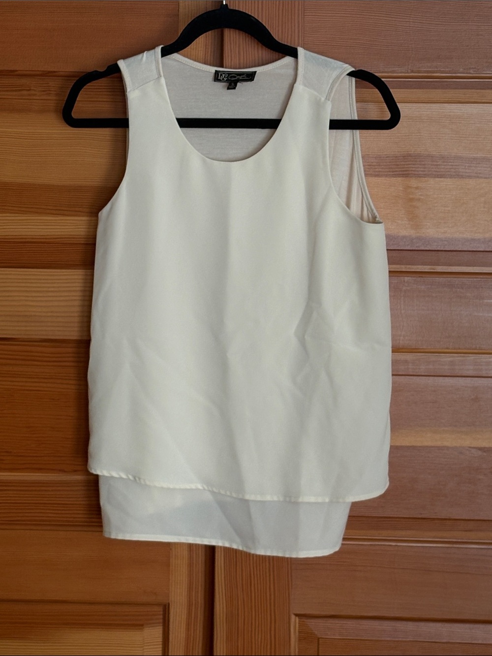 DG2 by Diane Gilman Cream Layered Sleeveless Camisole